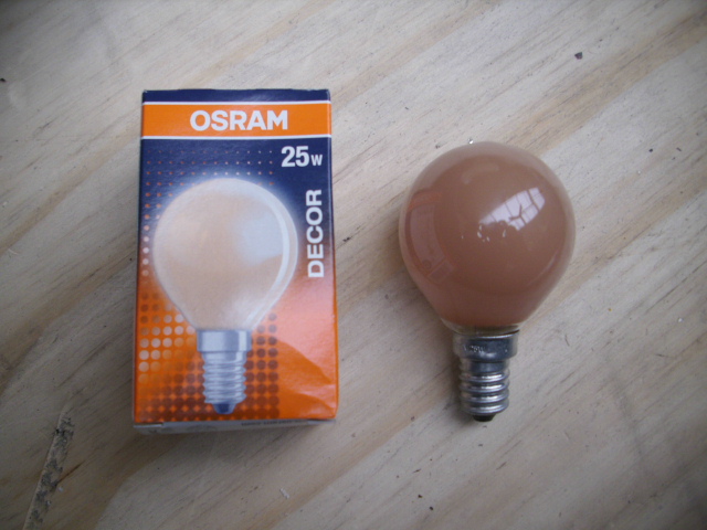 Osram decor kogellamp 25W E14  beige